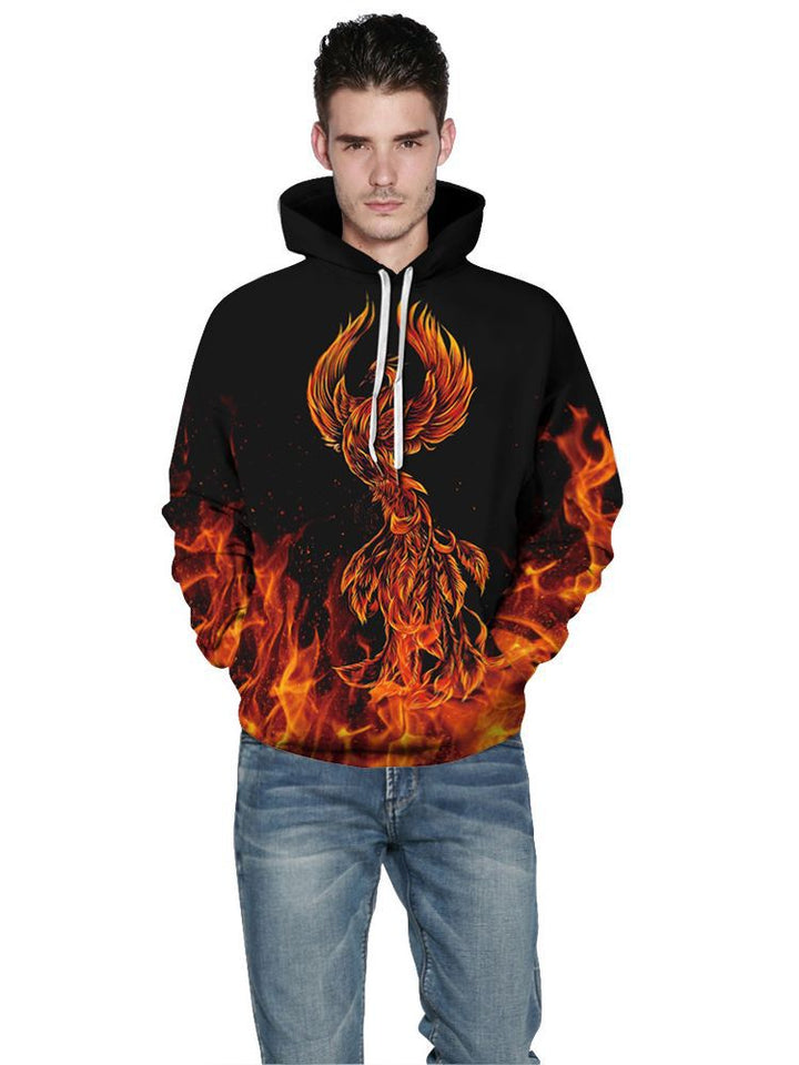 Dame hoodie med unikt symbiose-motiv Stilla