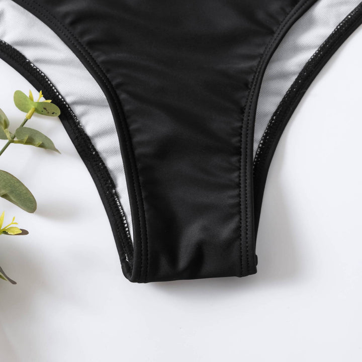 Dame Crop-Bikini med asymmetrisk design og høj talje Skovae