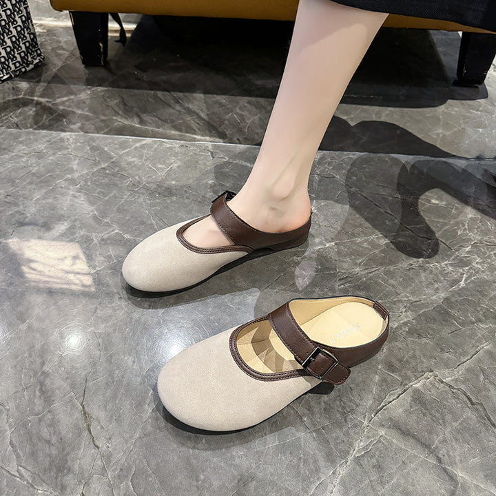 Dame fleksible Mokkasiner med fashionabel rem og åndbar indersål Stilla
