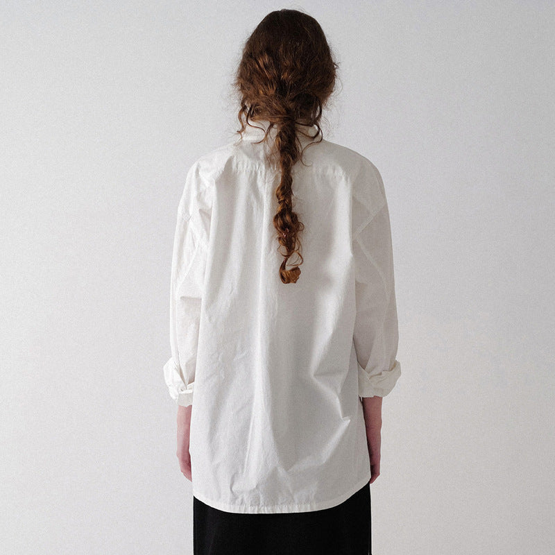 Dame Casual Skjorte bluse med overdimensioneret skæring og brystlomme Stilla