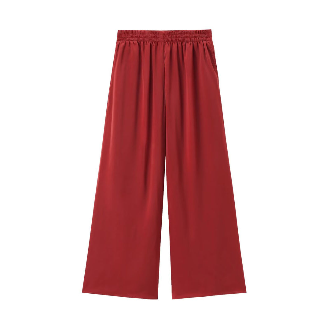 Damevidde culotte med elastisk bånd og flydende stof Skovae