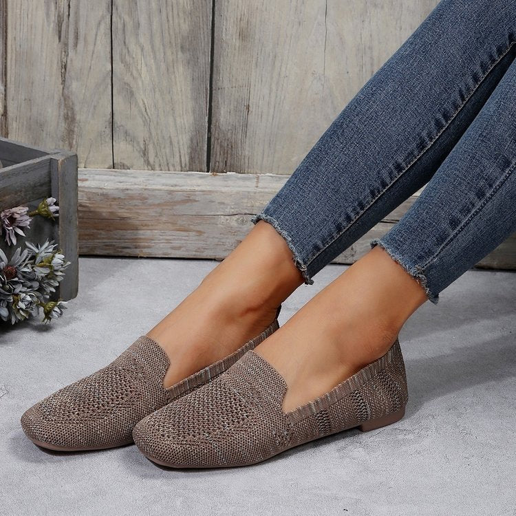Dame Let og åndbar Slip-On Ballerina med moderne netdesign Stilla