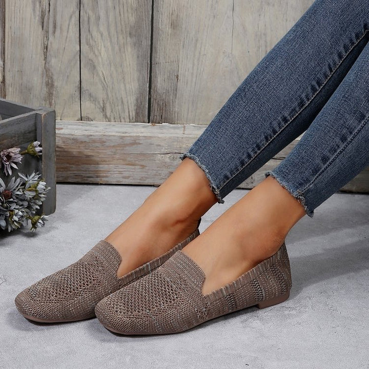 Dame Let og åndbar Slip-On Ballerina med moderne netdesign Stilla