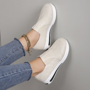 Dame Slip-On Sneakers med elegant lynlås Stilla