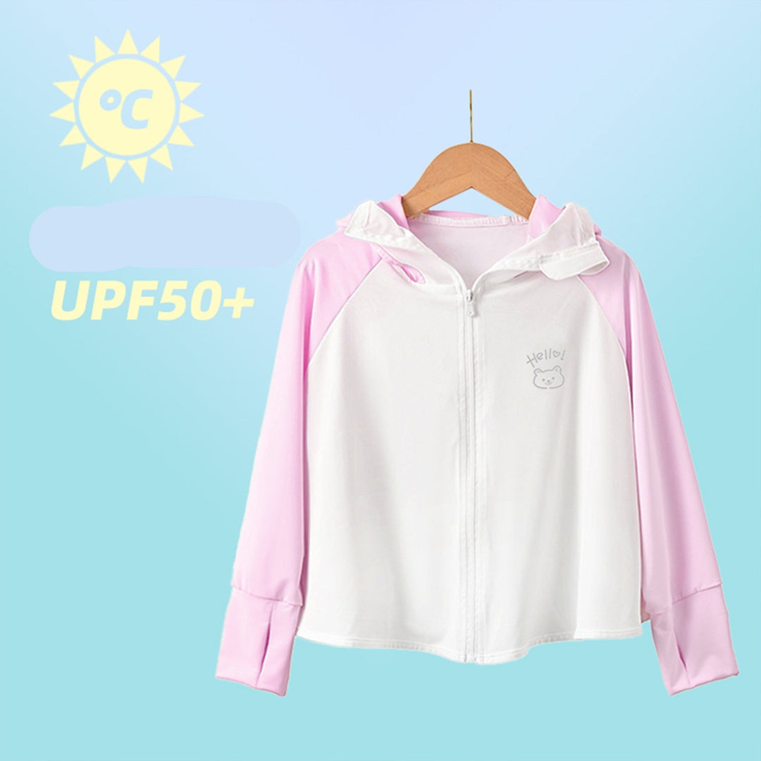 Dame sporty UV-beskyttelsesjakke med hætte Skovae