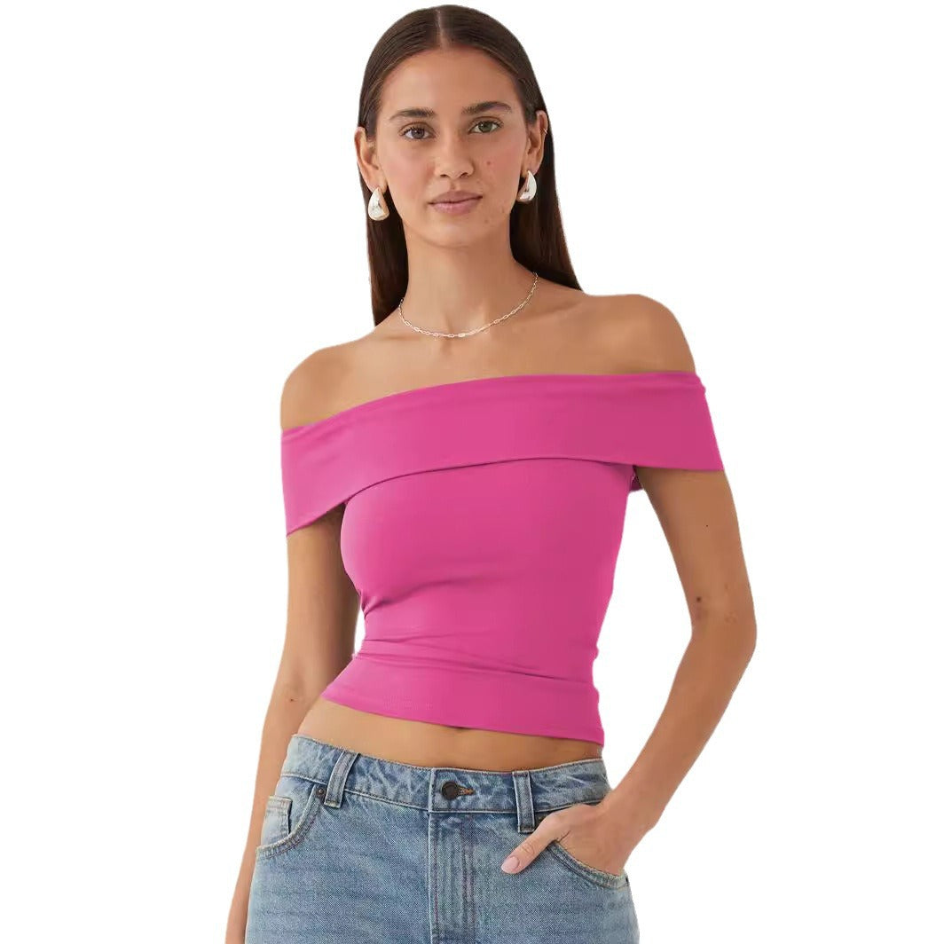 Damer Off-Shoulder Top med figursyet snit Stilla