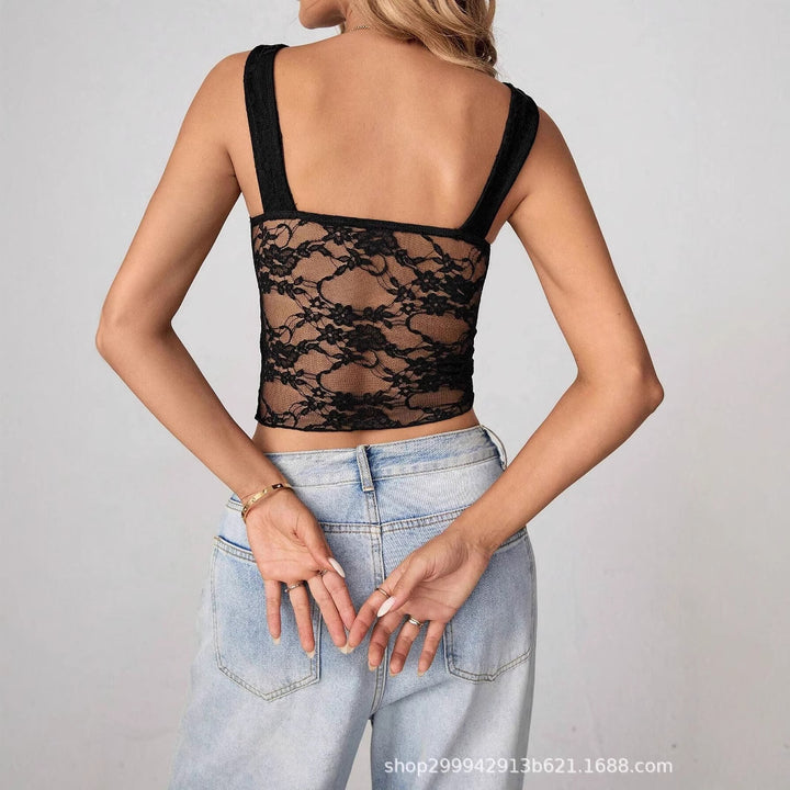 Dame nan spids-Croptop med Bustier-form og rynket hjerte-linje Skovae