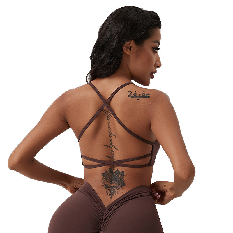Dame Sporty Crop-Top med X-Ryg-design Stilla