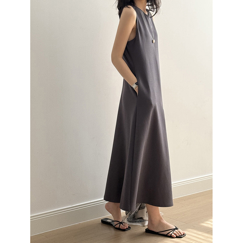 Dame Maxikjole med elegant, højtstående design og flydende stof Stilla