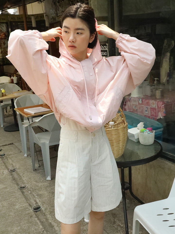 Dame luftig Zip-hoodie med afslappet snit og blødt materiale Stilla