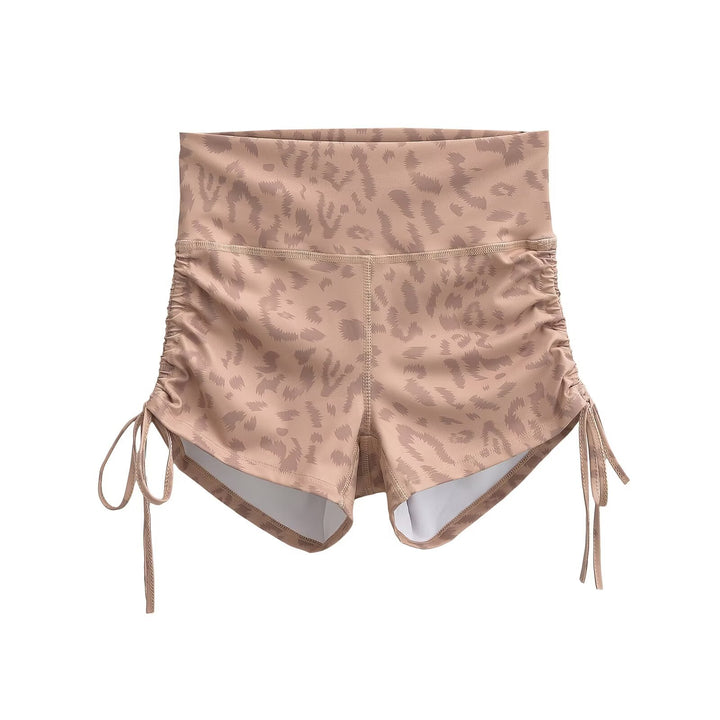 Dame Sporty Shorts med sidelæns flæse detaljer og elastisk talje Stilla