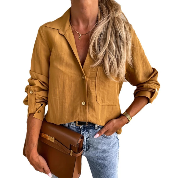 Kvinder lette og åndbare Button-Up Bluse Stilla