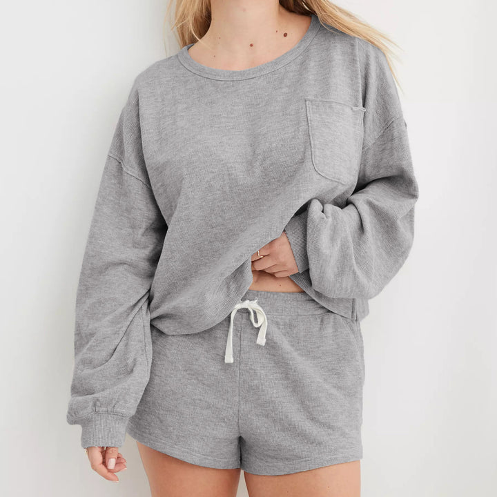 Dame fritids-loungewear-sæt med løs pasform og praktiske lommer Stilla