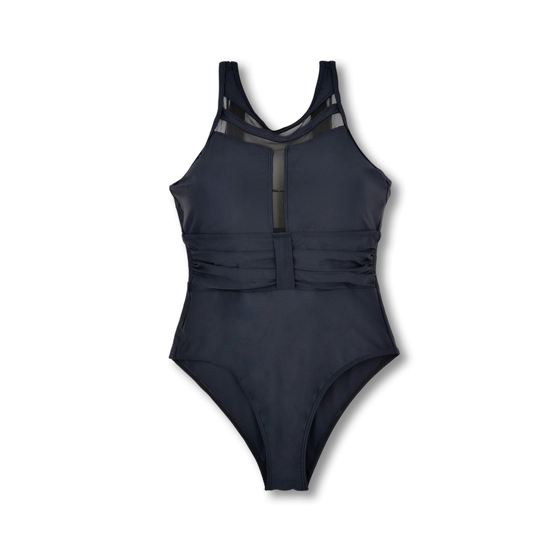 Dame Sportslig Heldragt Badedragt med transparente Mesh-detaljer Skovae