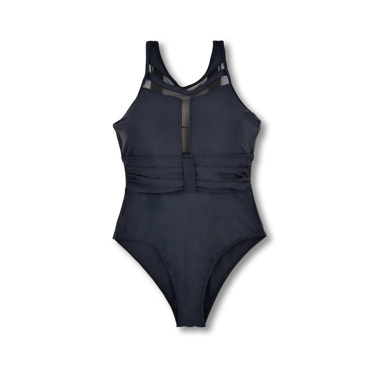 Dame Sportslig Heldragt Badedragt med transparente Mesh-detaljer Skovae