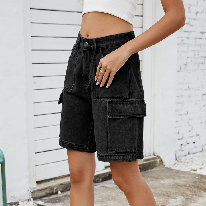 Dame Cargo-shorts med sidelommer og høj talje Stilla