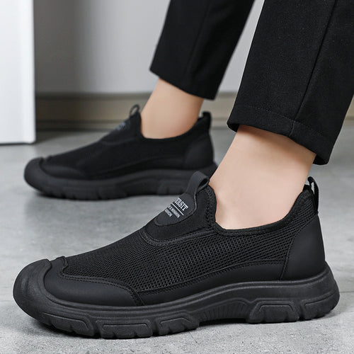 Dame Lettere Slip-On Sneakers med skridsikker sål og åndbart mesh-overmateriale Stilla