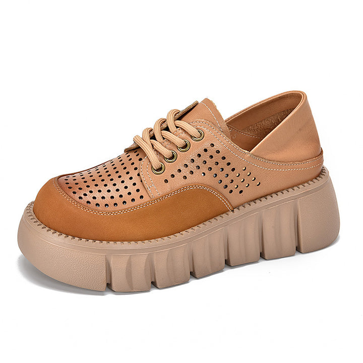 Dame Sneakers med perforeret overflade og tyk profilsål Stilla
