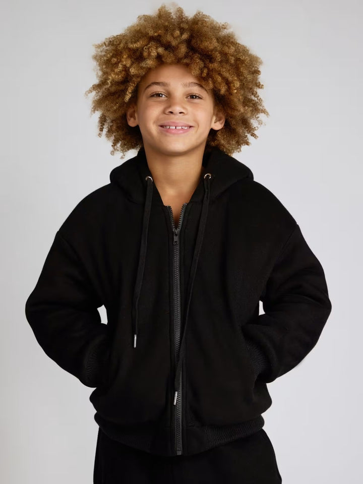 Damernes oversized hoodie jakke med praktisk lynlås og afslappet pasform Skovae