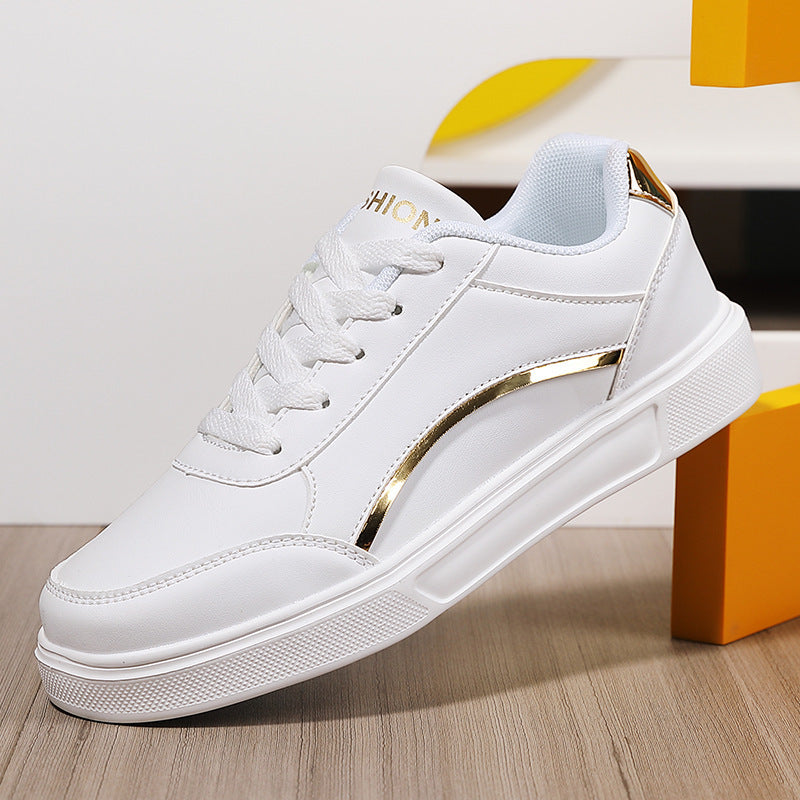 Unisex nan urbaner lavere city-sneaker med vegansk kunstlæder, diskret metallic dekorkant og støddæmpende EVA-sål Skovae