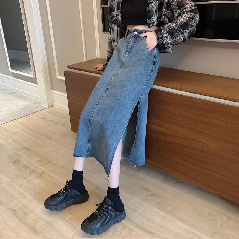 Kvinde Denim Nederdel Stilla