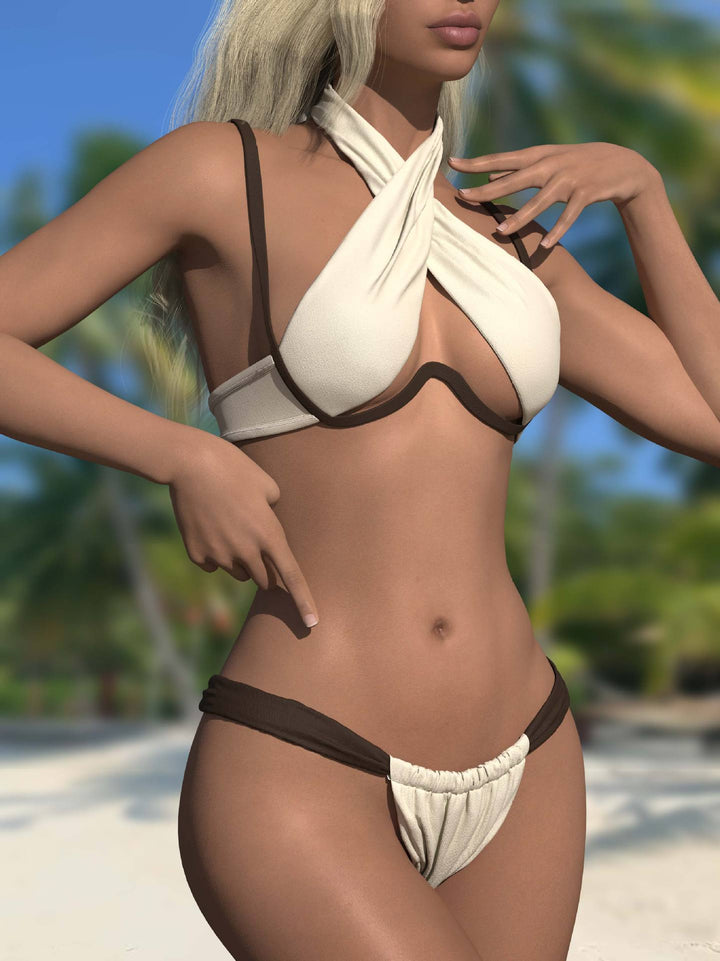 Dame Stropper Kryds-Front Bikini Sæt Stilla