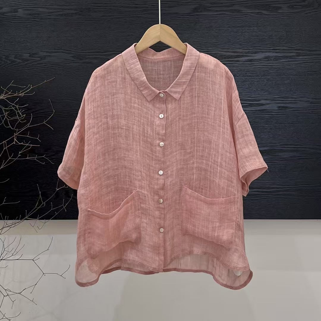 Femme Letvægt Fritids Knap-Down Bluse Stilla