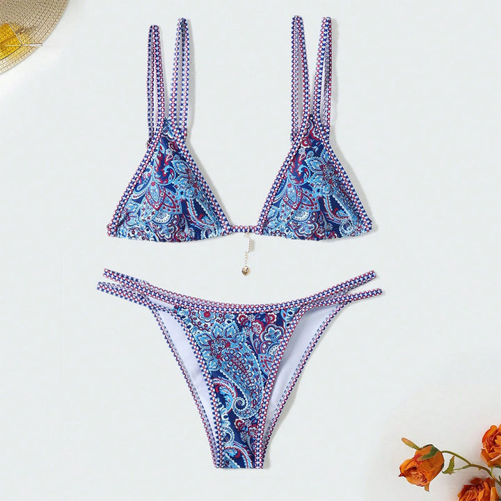 Dame Triangle Flettet Bikini Sæt Stilla