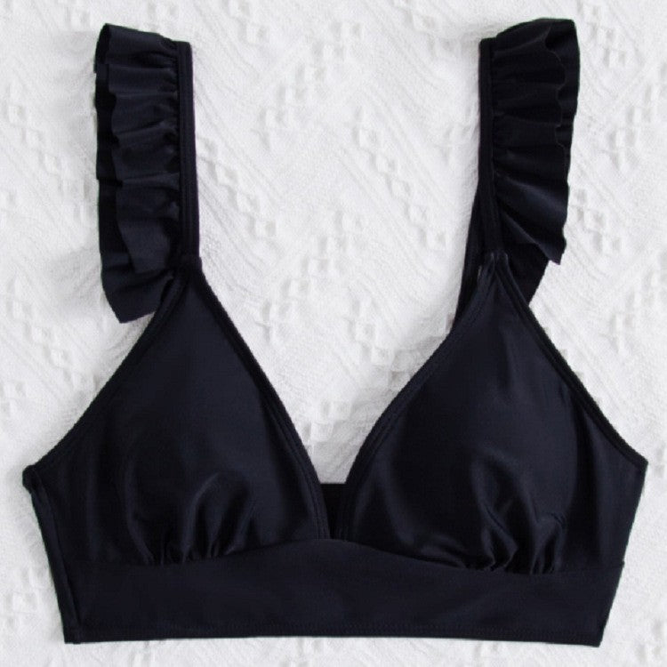 Dame trekant-bikini top med flæse detaljer Skovae