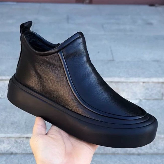 Femme Smart Læder Slip-On Støvler Stilla