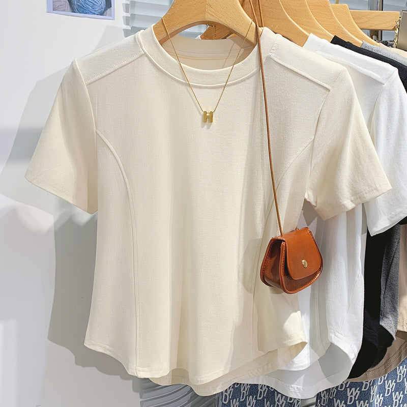 Dame Basic T-shirt med høj komfort og elegant pasform Stilla