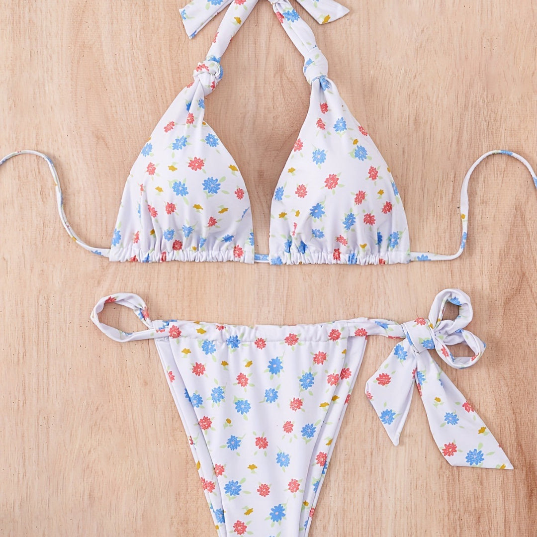 Dame blomsterprint bikini sæt Stilla