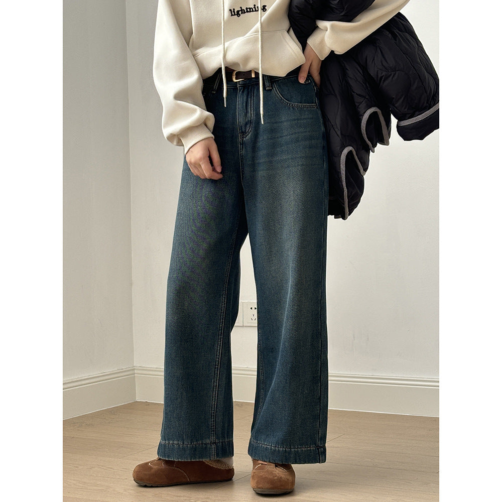 Dame Wide-Leg Jeans lavet af højkvalitets denim med behagelig pasform og klassisk snit Stilla
