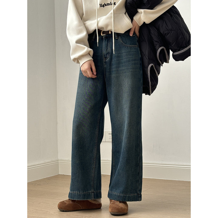 Dame Wide-Leg Jeans lavet af højkvalitets denim med behagelig pasform og klassisk snit Stilla