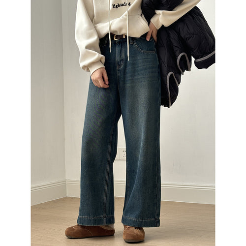 Dame Wide-Leg Jeans lavet af højkvalitets denim med behagelig pasform og klassisk snit Stilla