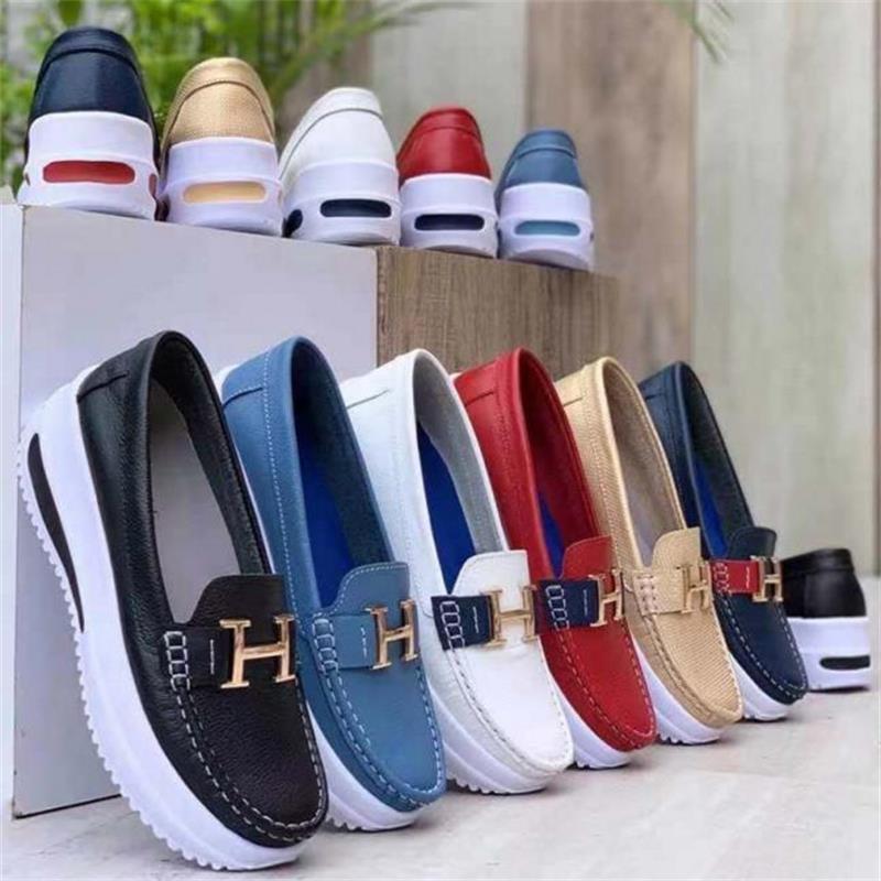Dame behagelige Slip-On Loafers med dämpende Plateau Stilla