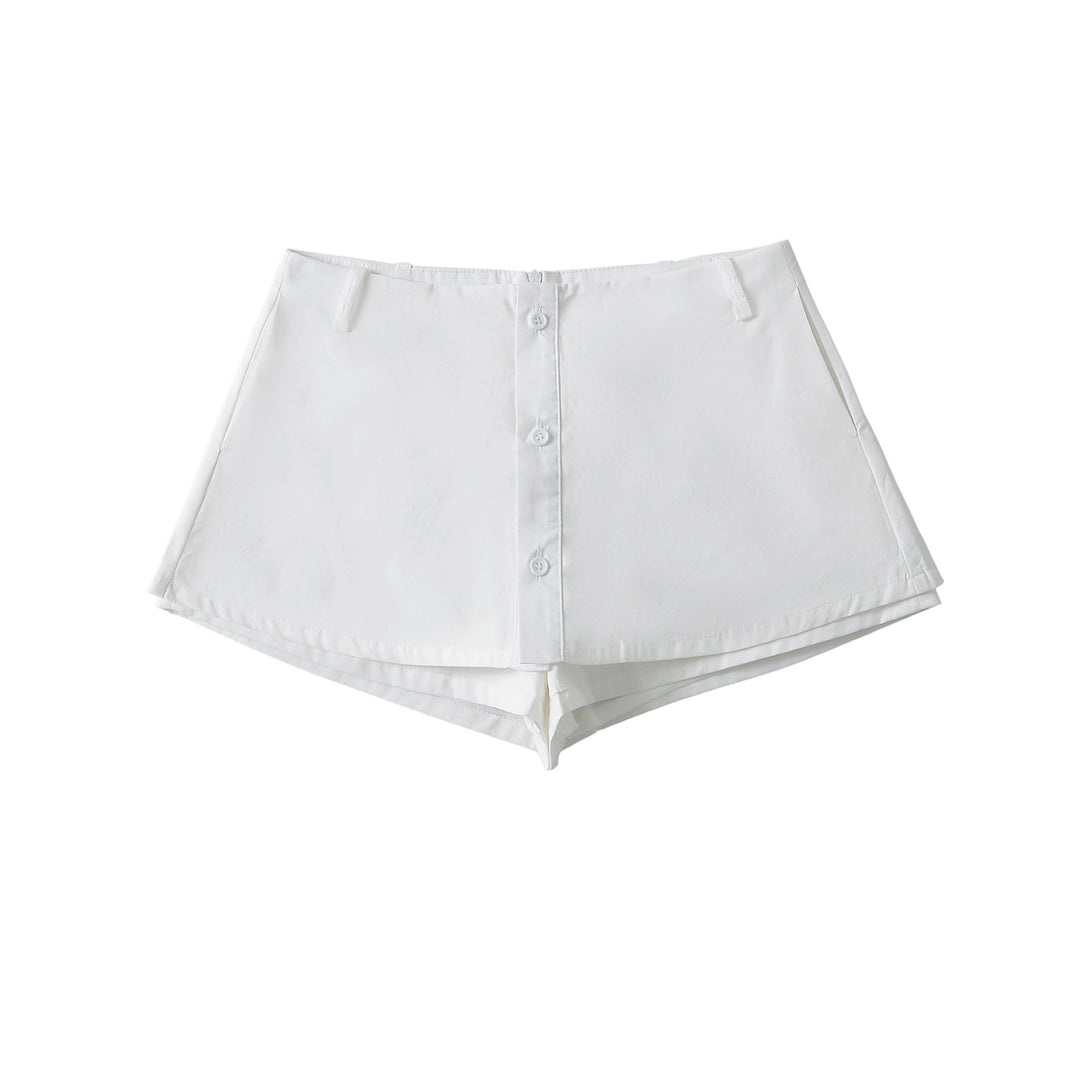 Dame modet High-Waist shorts med elegant snit og praktiske knapdetaljer Stilla