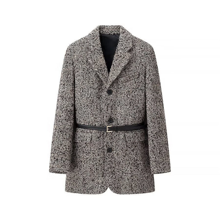 Dame mode Blazer jakke med figursyet bælte Stilla