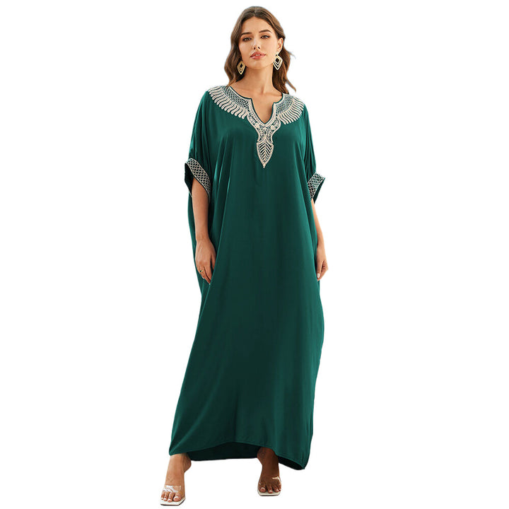 Damer elegant kaftan med kunstnerisk broderedesign Stilla