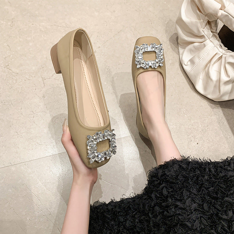Dame Ballerinas med funklede smykkedetaljer og skridsikker sål Stilla