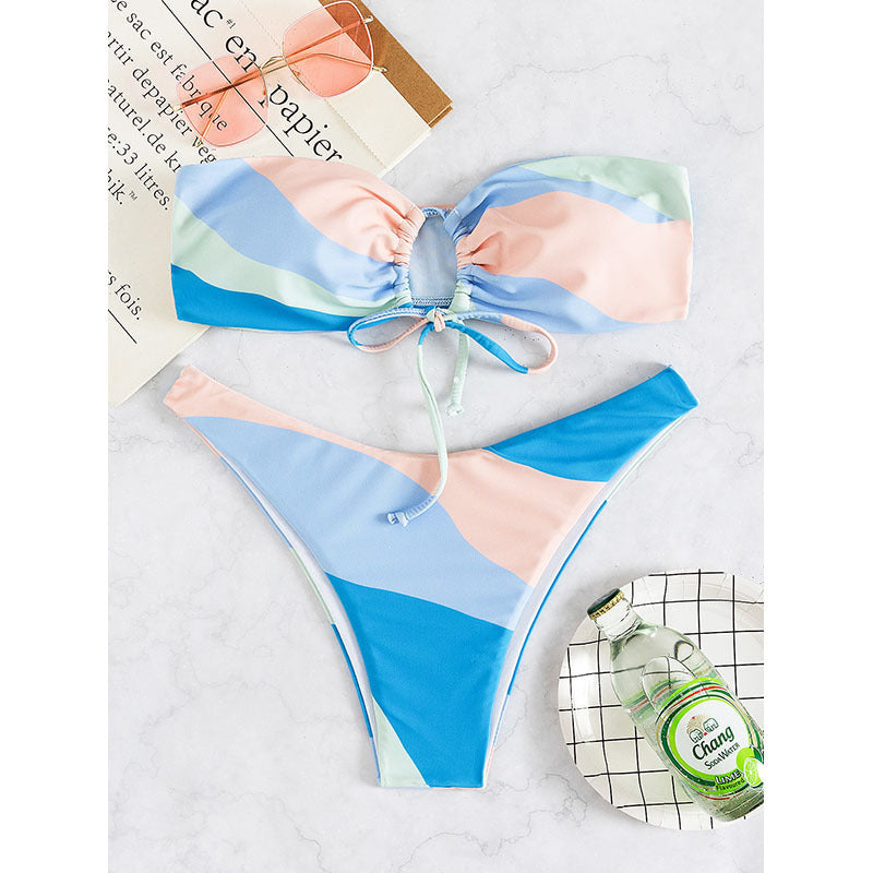 Dame bandeau-bikini med legende snit Skovae