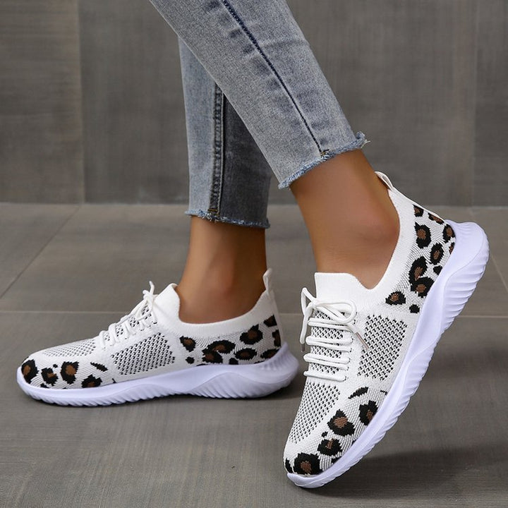 Dame Åndbare Sneakers med moderigtigt Leopardmønster Stilla