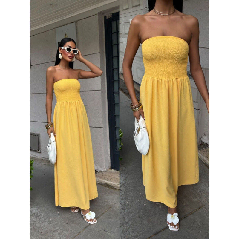 Dame strapless Maxi kjole Stilla