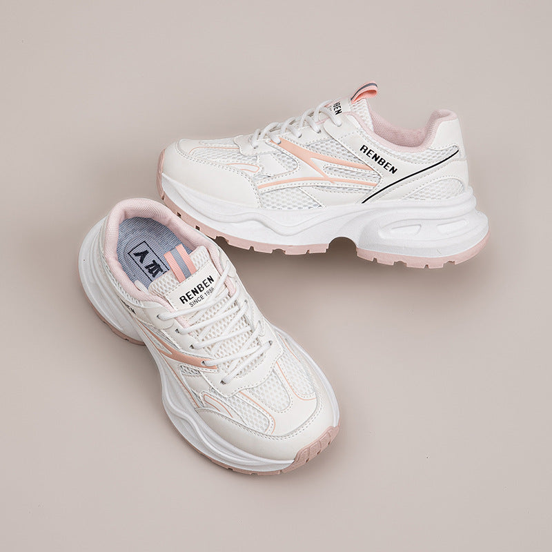 Dame Sporty Sneakers med åndbar mesh-overflade og stødabsorberende sål Stilla