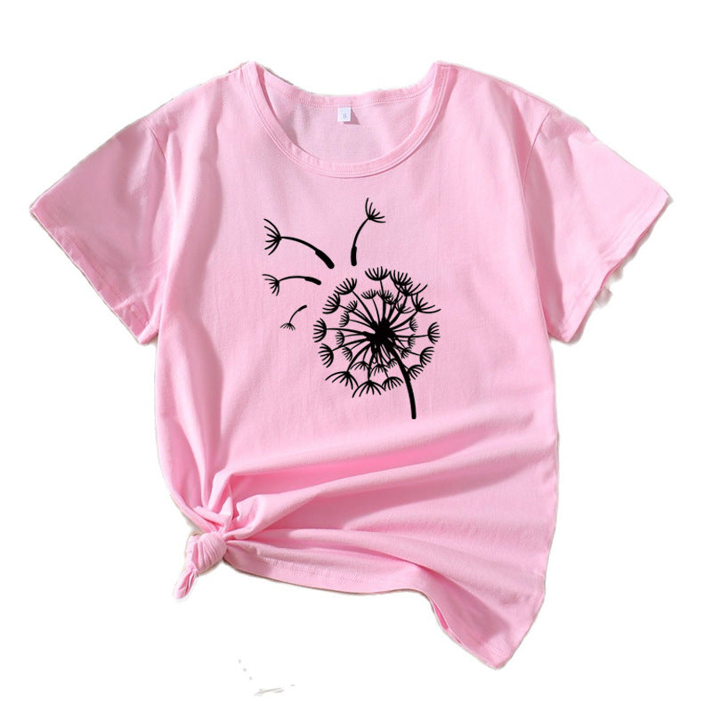 Kvinder Relaxed Fit Løvehud Grafik T-Shirt Stilla