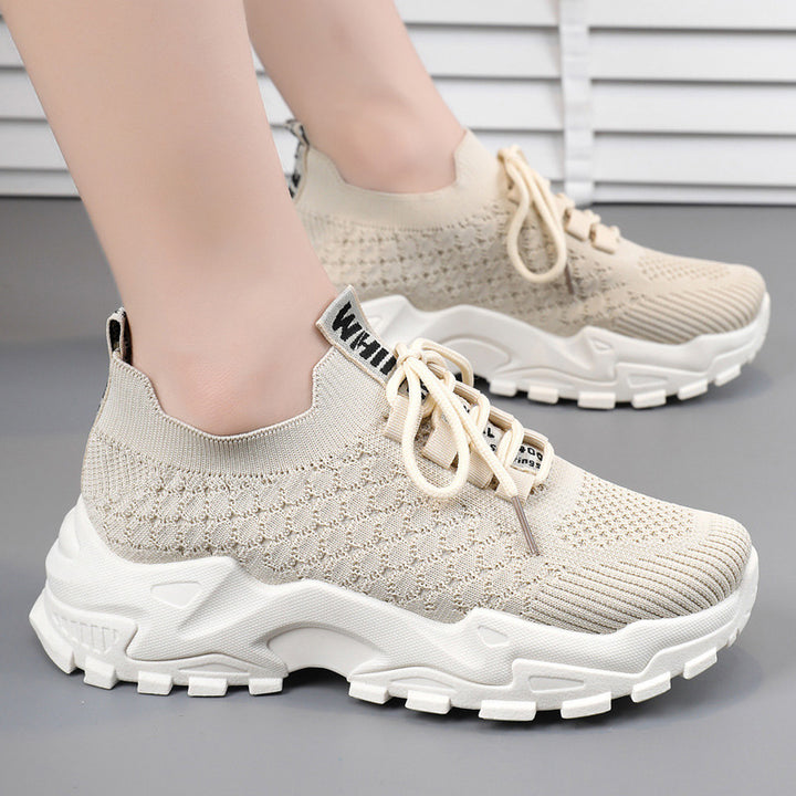 Dame Sporty Strik-Sneakers med støddæmpende sål Stilla