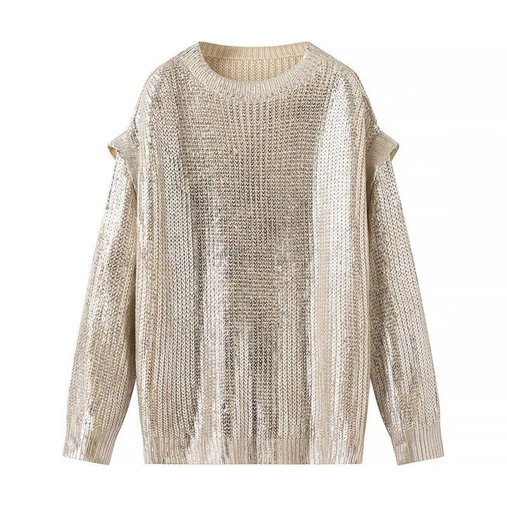 Dame Glitrende Pullover Stilla