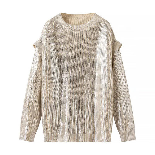 Dame Glitrende Pullover Stilla