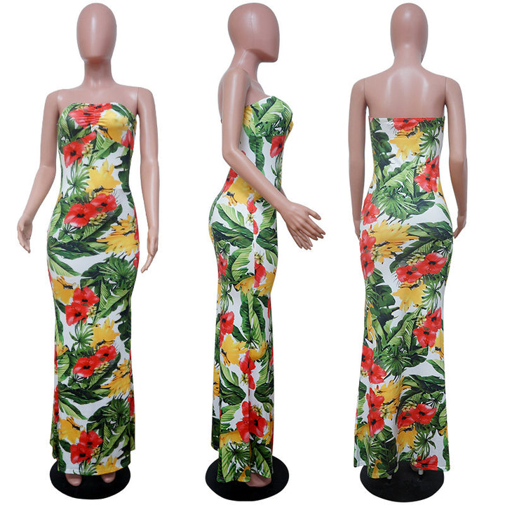 Dame Maxi-kjole med blomsterdesign fra Stilla