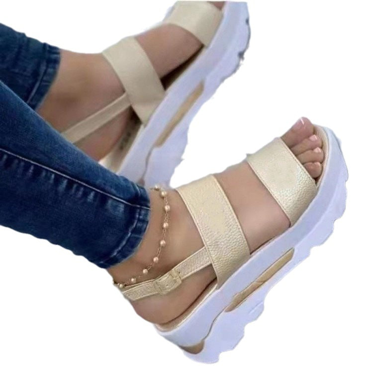 Dame platform-sandaler med brede justerbare remme og skridsikre såler Stilla
